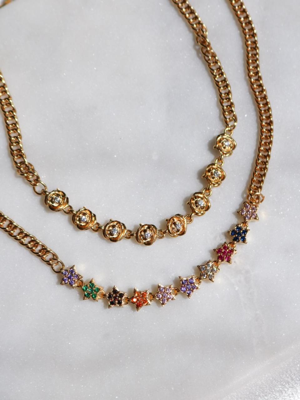 Rainbow star choker sale