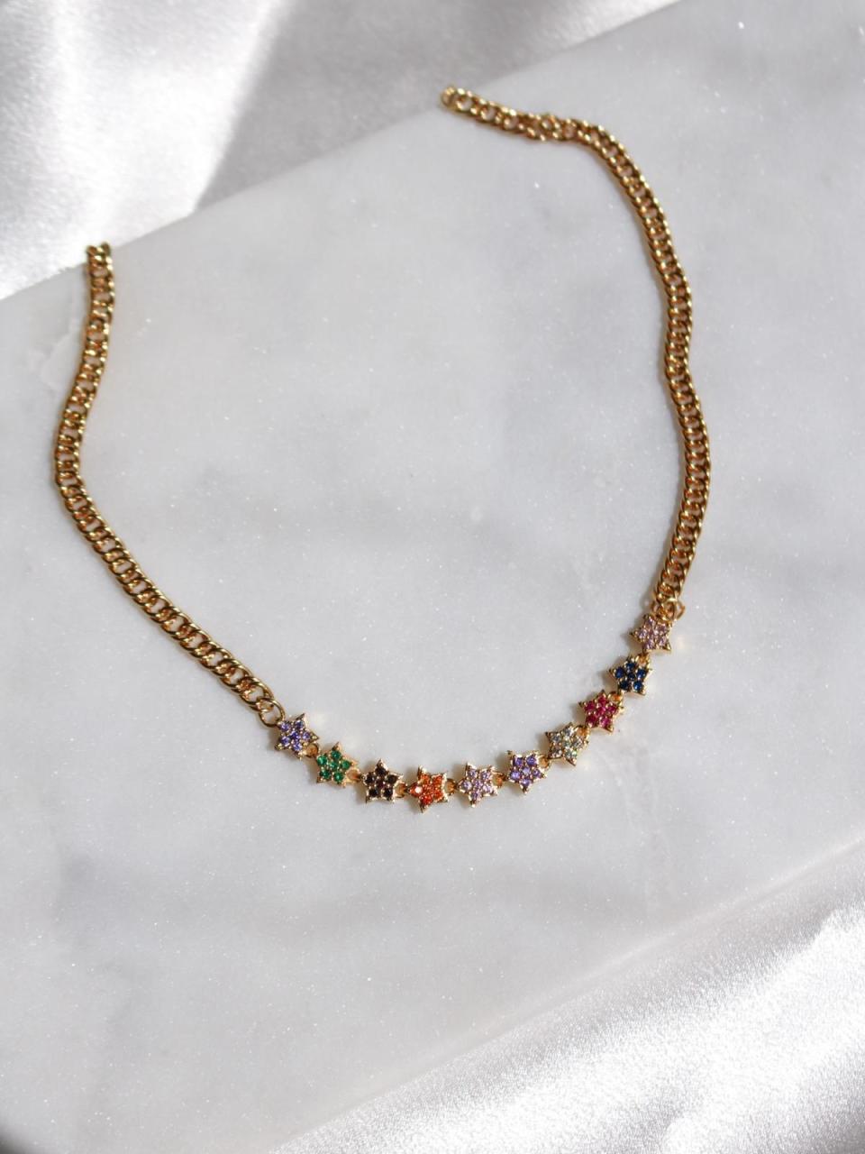 Rainbow star choker clearance