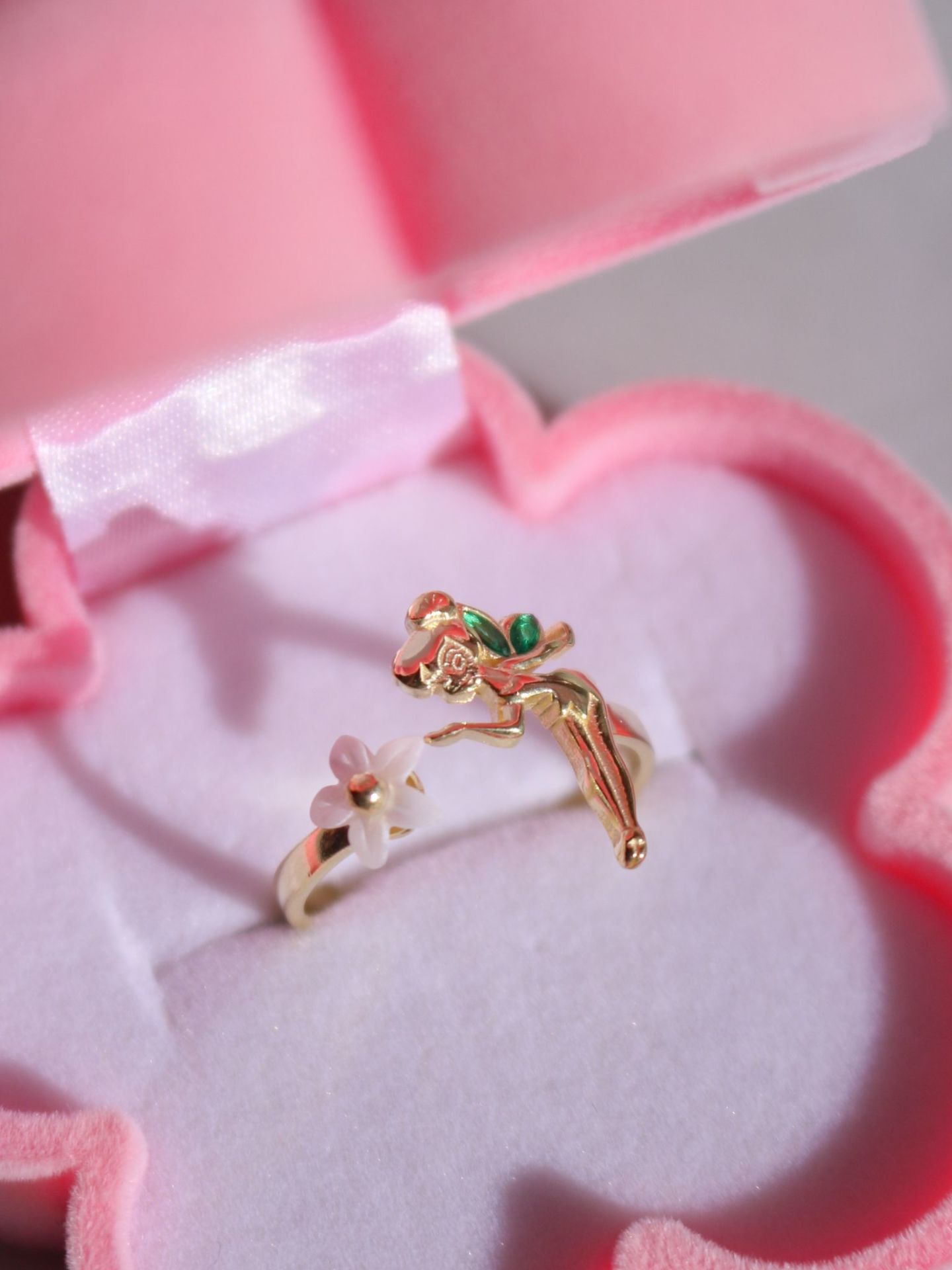 Tinkerbell 925 Sterling Silver Ring Gold Plated
