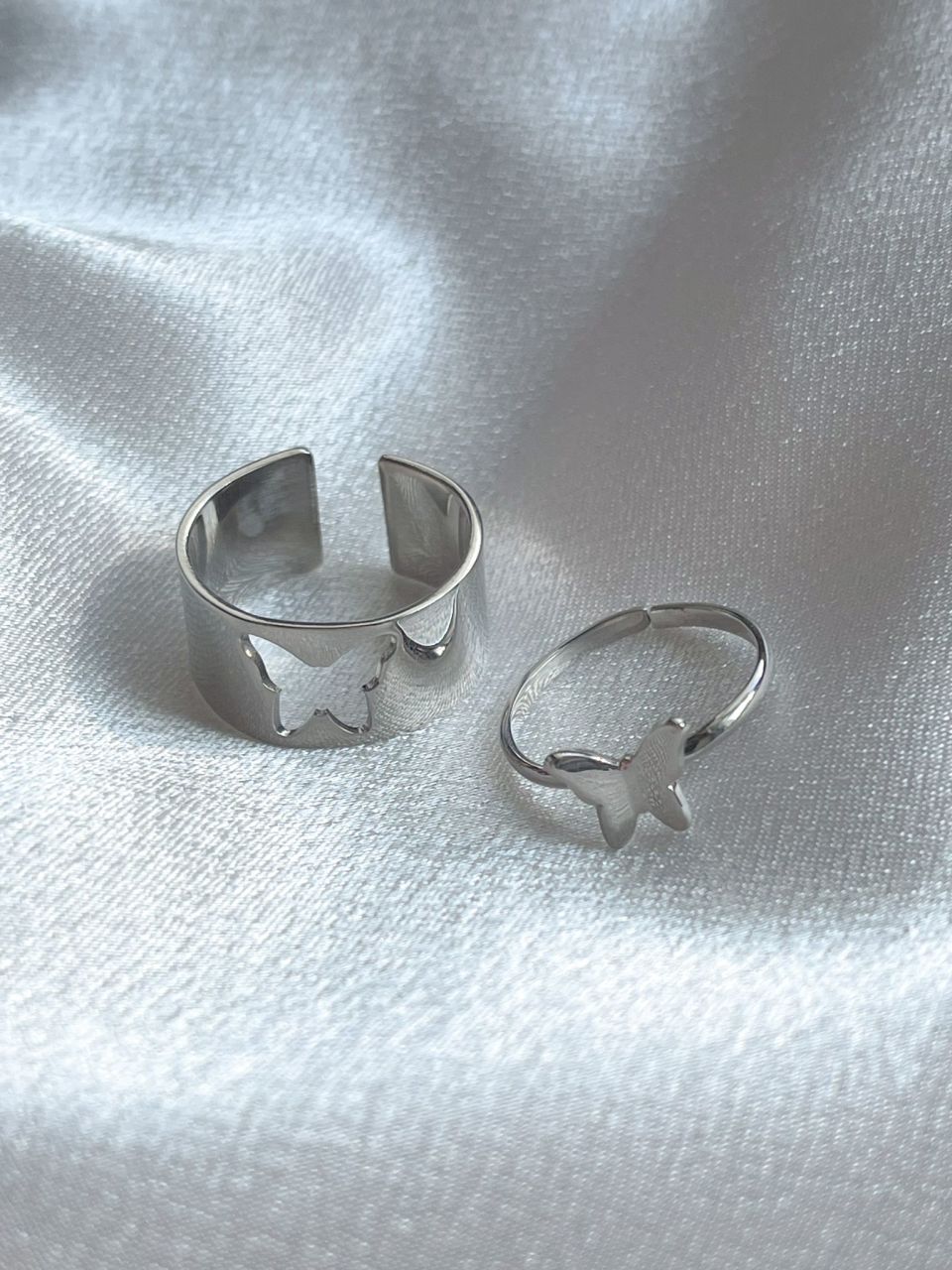 Butterfly Couple 925 Sterling Silver Rings