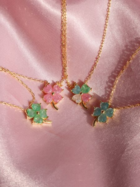 Louis Vuitton LV Clover Moss Green Charm Pendant on Chain/Necklace