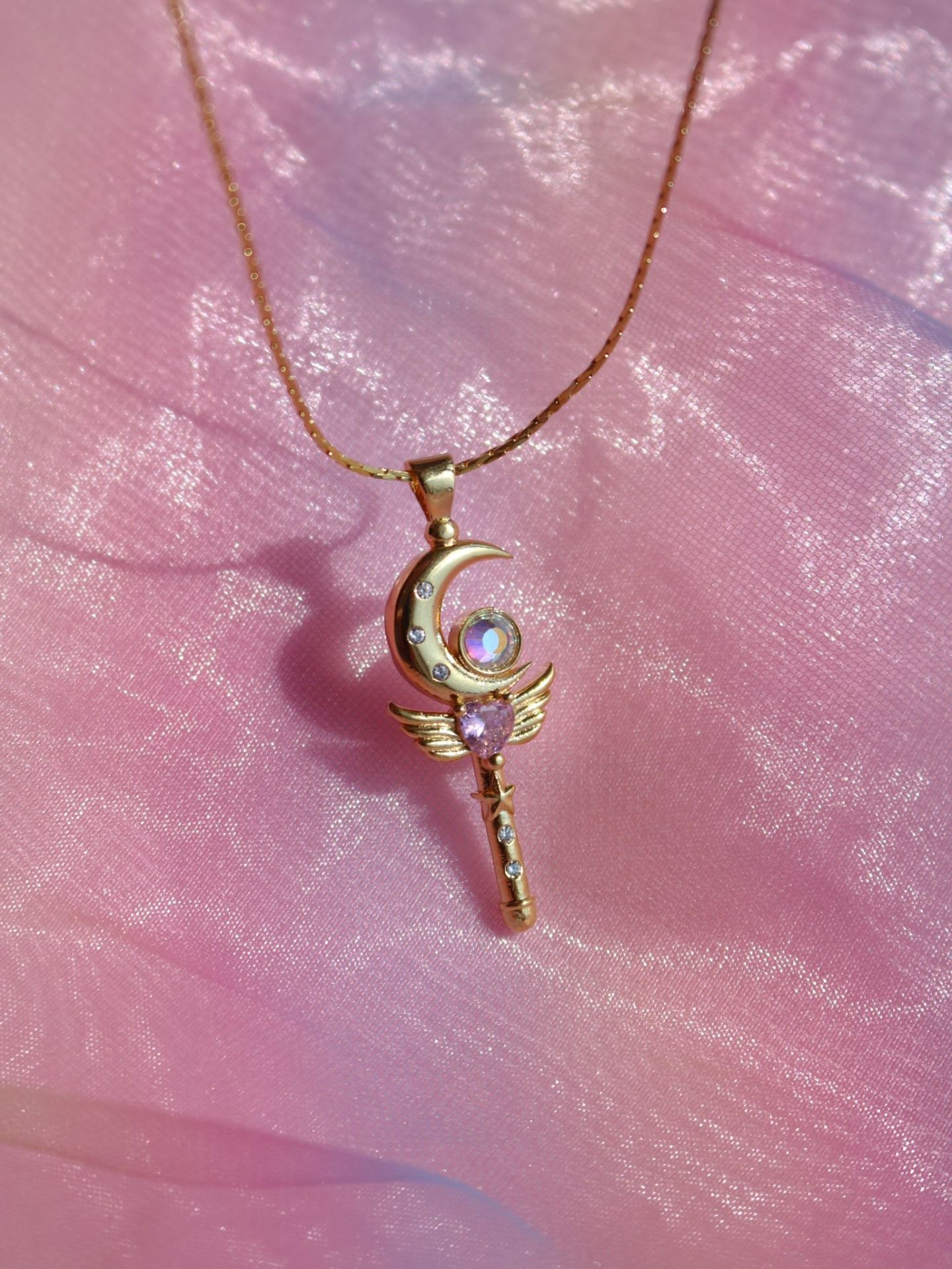 Sailor Moon Wand Magic Scepter Necklace