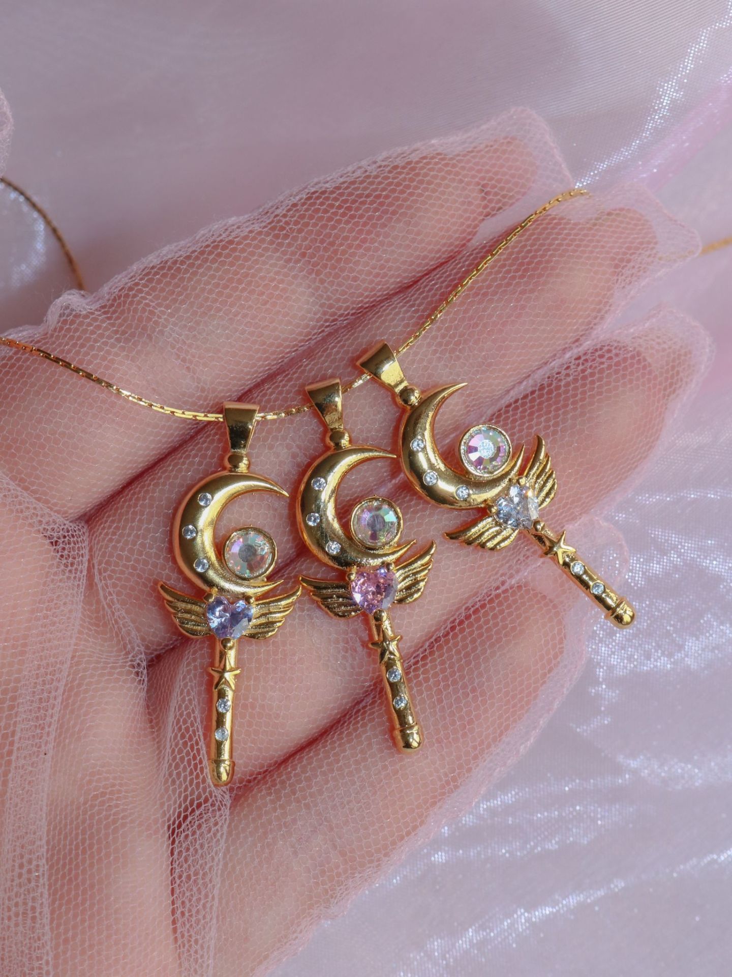 Sailor moon wand best sale necklace
