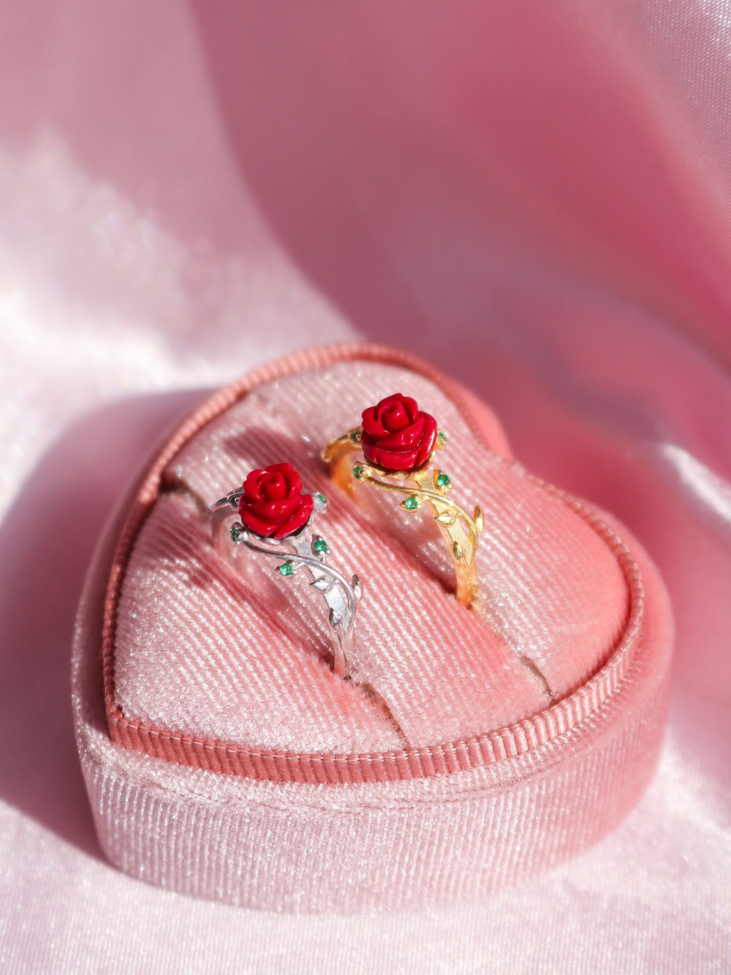 Pink rose store ring