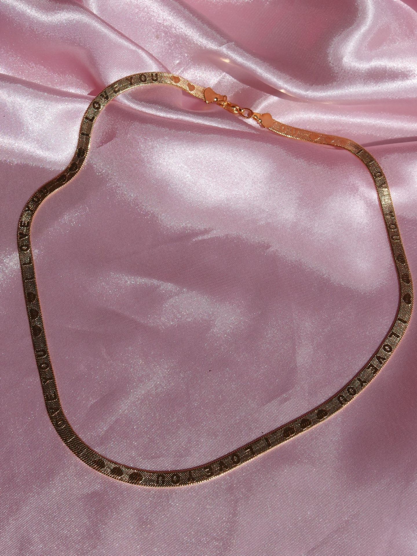 I love you herringbone deals necklace