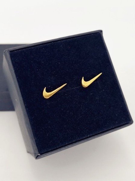 Nike earrings silver discount