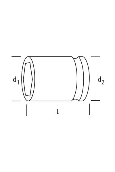 Osaka 1/2 Altı Köşe Uzun Havalı Lokma Anahtar 23 mm