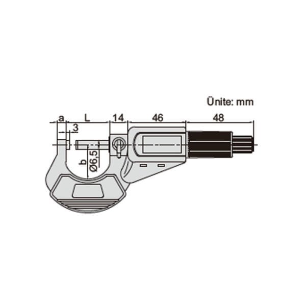 Insize 3109-50A Dijital Dış Çap Mikrometre 25-50 mm