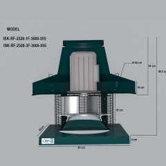 ISK-RF-2528-1F-3000-055 ORTA BASINÇLI ÇATI FANI