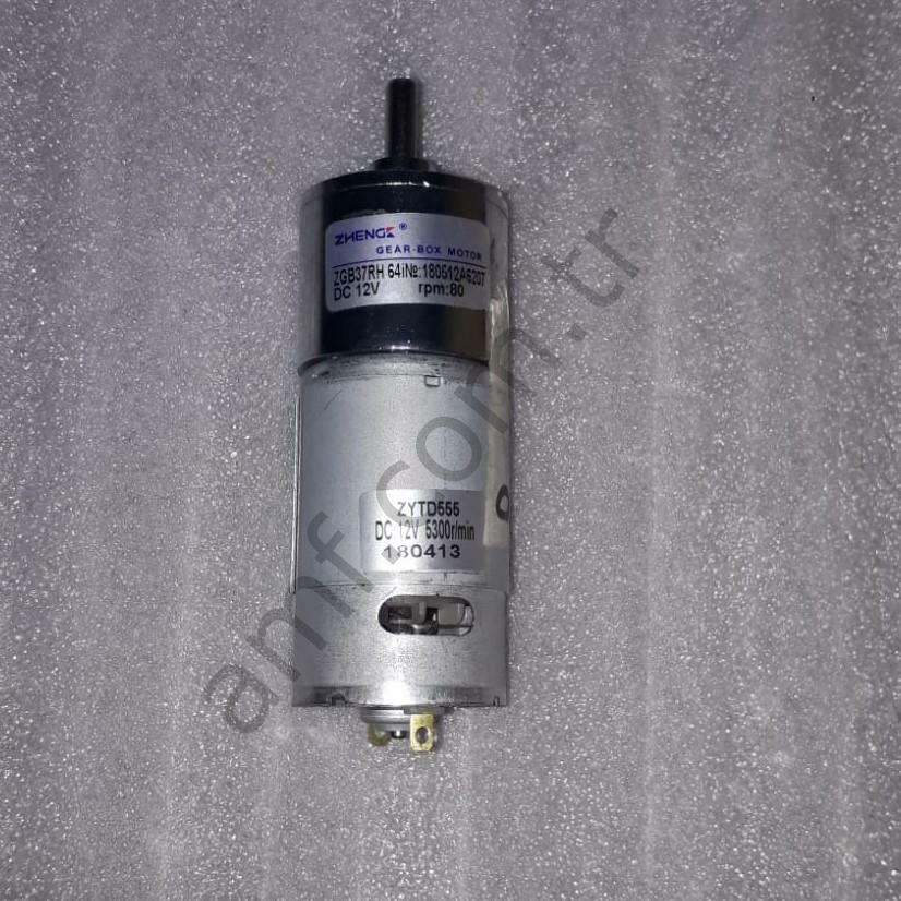 Gear&Motor12Volt 80Rpm_ZYTD5500&ZGB37RH Dino Battle, Redüktörlü Motor,12V 80Rpm_ZYTD5500&ZGB37RH