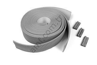 Distributor Gripper Grey Belt Kit(BG3)_070011905 Distribütör Kayışı, Radyal Yüzeyli Gri Labut Dizici Kayış ve Klips Seti, 3 Lü Paket