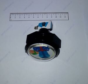 Mid Size Button 54mm Transparent Convex