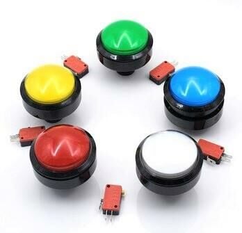 60mm Çap,Dış Bükey Button Beyaz 12v Switch Dahil