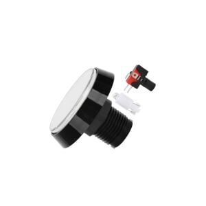 White Push Button, 60mm Flat