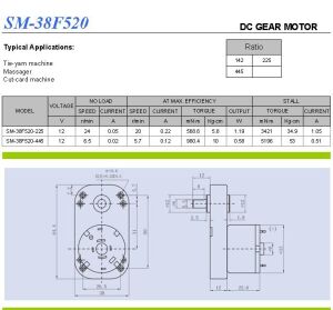 Gear&Motor, S Type, 12v/6.5 Rpm_JL-38f520-445