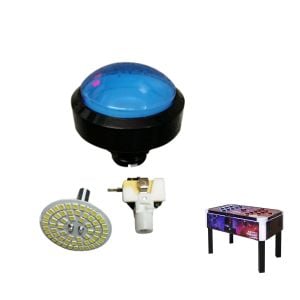 Crazy Light Blue Button With Led Light Crazy Light, Mavi Buton Komple