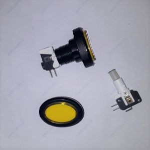 Push Button Yellow, Eliptic, 50mmx35mm