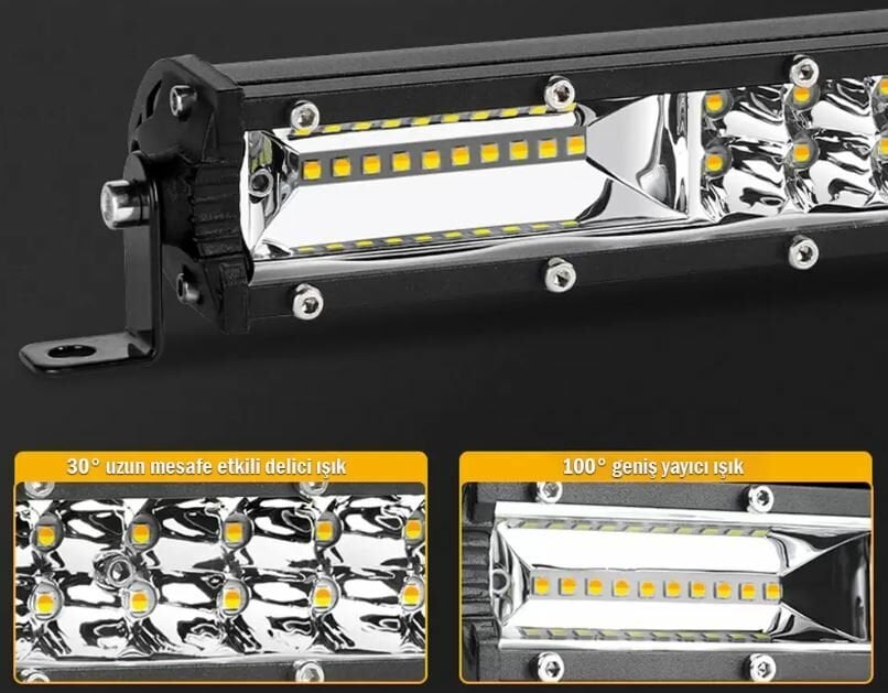 TURUNCU BEYAZ ÇAKARLI LED BAR 50 CM