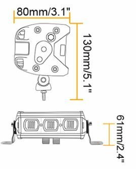 8D LED BAR 20 CM 30 W