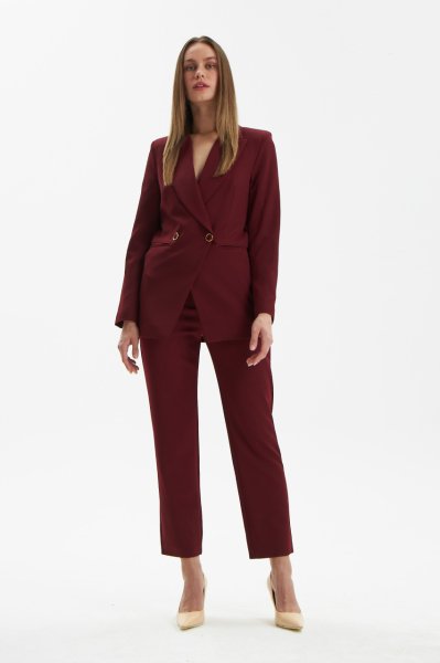 Burgundy Blazer Set for Women, Formal Pantsuit for Women, Chic Womens Pants  Suit, Womens Blazer and Pants Set, Double Breasted Blazer Set - Etsy Denmark
