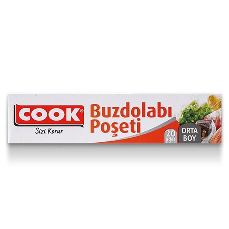 Cook Buzdolabı Poşeti Orta Boy 24x38 cm 20'li