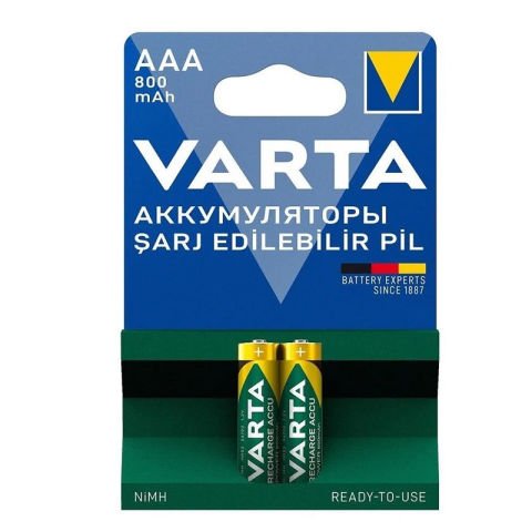 Varta Şarj Edilebilir AAA İnce Kalem Pil 800 mAh 2'li Paket