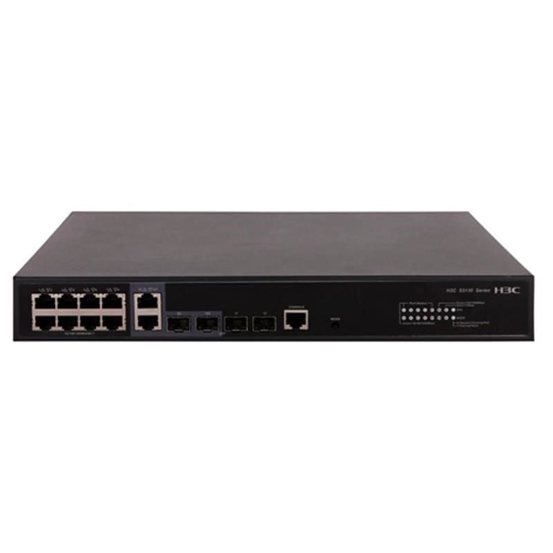 H3C 9801A1NF LS-5130S-10P-HPWR-EI-GL L2 8 PORT GIGABIT+2X1GB SFP UPLINK 1XCONSOLE PORT YÖNETİLEBİLİR 125W POE RACKMOUNT