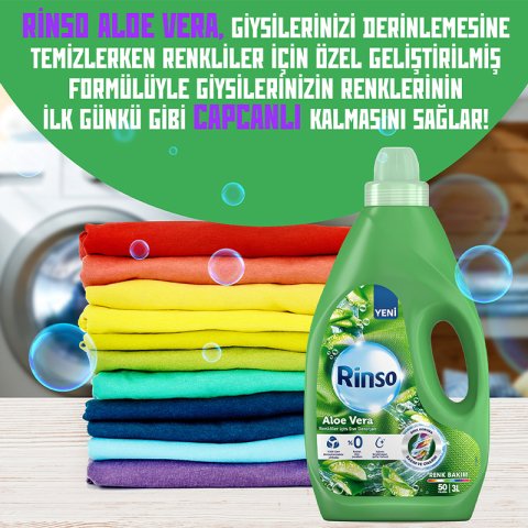 Rinso Beyaz / Renkliler İçin Sıvı Çamaşır Deterjanı 3 Lt