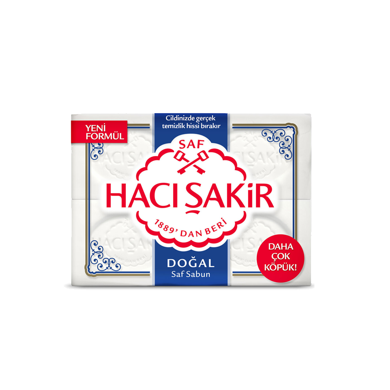 Hacı Şakir Doğal Beyaz Kalıp Sabun 4 x 150 Gr