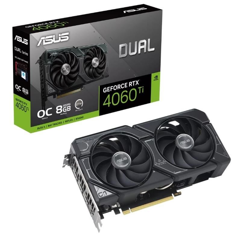 ASUS GEFORCE DUAL-RTX4060TI-O8G 8GB GDDR6 128BIT 1XHDMI 3XDP EKRAN KARTI