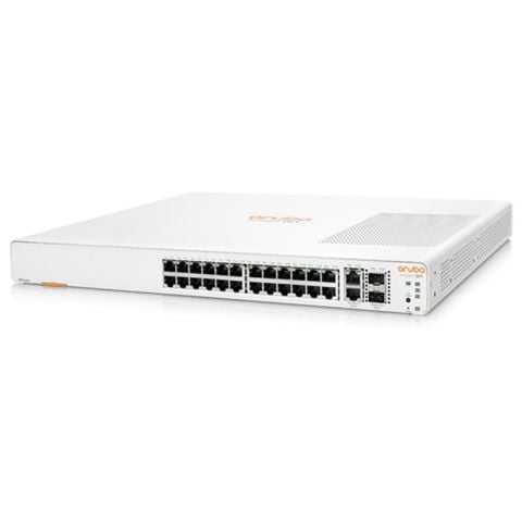 HPE JL807A ION 1960 24 PORT GIGABIT + 2X10GB SFP PORT RACMOUNT 370W POE SWITCH