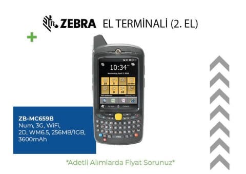 ZB-MC659B-PD0BAB00100 (SH) ZEBRA EL TERMİNALİ (2. EL)