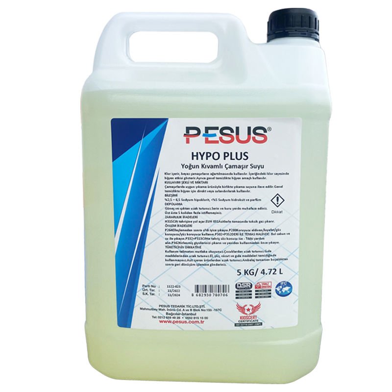 Pesus Hypo Plus Yoğun Kıvamlı Çamaşır Suyu 5 Kg
