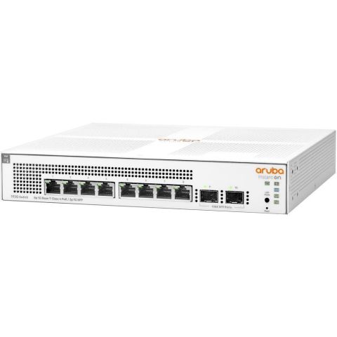 HPE ARUBA JL681A 8 PORT GIGABIT + 2XSFP UPLINK YONETILEBILIR 124W POE SWITCH