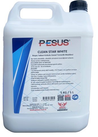 Pesus White Parfümlü Yüzey Temizleyici Beyaz Sabun 5 Kg