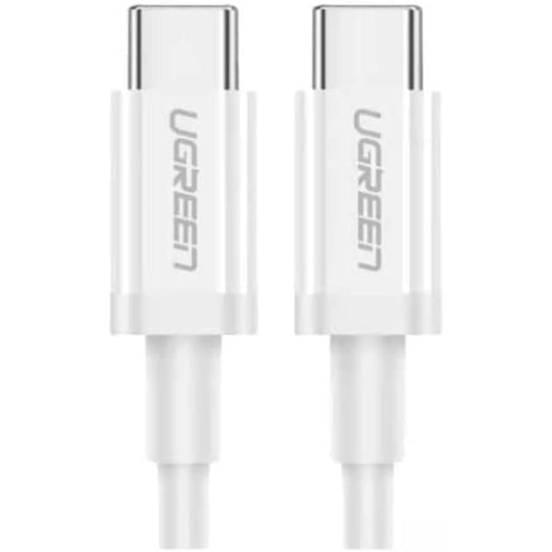 UGREEN USB-C 60W 3A QC PD HIZLI ŞARJ KABLOSU 1 MT BEYAZ 60520