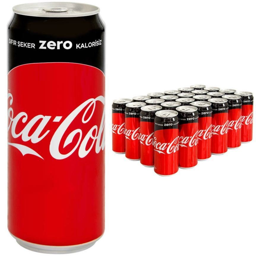 Coca Cola Zero Kutu 330 ml 24'lü Paket