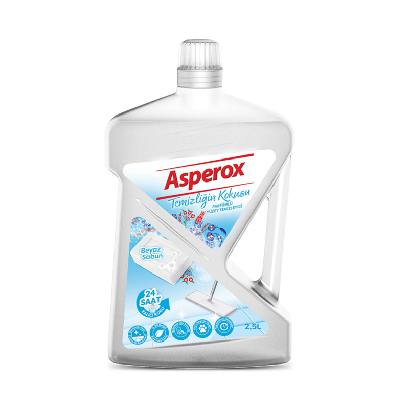 Asperox Yüzey Temizleyici Temizliğin Kokusu Beyaz 2,5 Lt