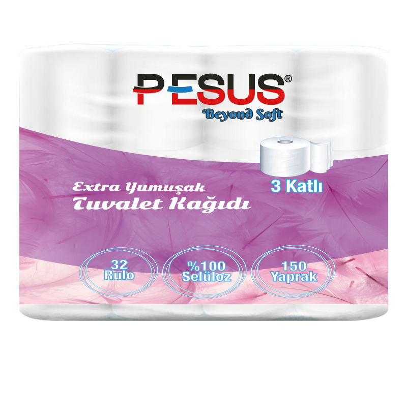 Pesus Beyond Soft 3 Katlı Tuvalet Kağıdı 32'li Paket