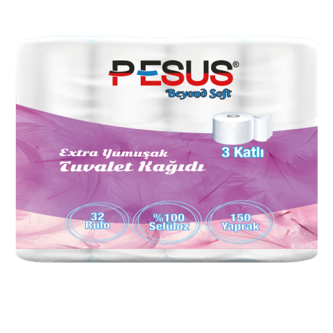 Pesus Beyond Soft 3 Katlı Tuvalet Kağıdı 32'li Paket