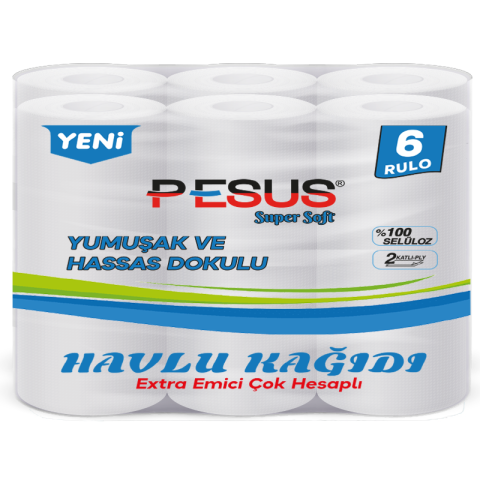 Pesus Super Soft Kağıt Rulo Havlu 24'lü Paket