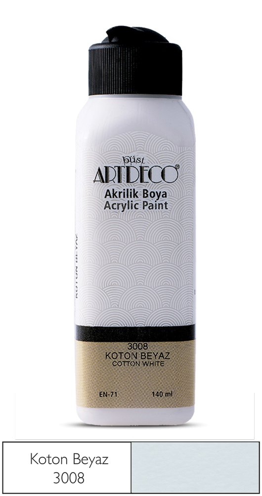 Akrilik Ahşap Boyası 140ml 3008 Koton Beyaz