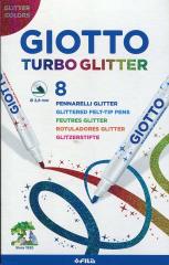 Turbo Glitter Simli Keçeli Kalem Seti - 8li - 2.8mm