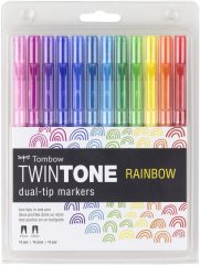 Twintone Markers 12'li (Gökkuşağı Renkleri)