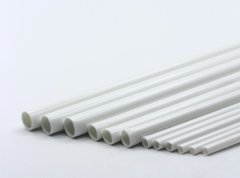 Plastik İçi Boş Beyaz Çıta 8mm 50cm 10'lu