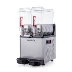 Twin Ice Slush Granita Milkshake ve Soğuk Meyve Suyu Dispenseri, 12+12 L, Inox