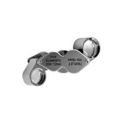 Metal Loupe Büyüteç İkili 10x-18mm,20x-12mm