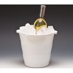 Polikarbon Buz & Şarap Şişe Kovası, 20x19 cm, Beyaz