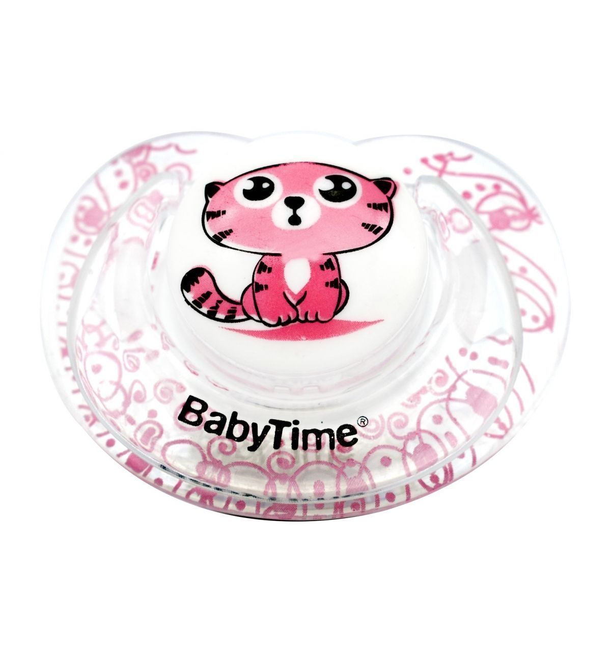 BabyTime BT143 Silikon Damaklı Koruyucu Kapaklı Akide Gövdekli Emzik No:1 - Pembe