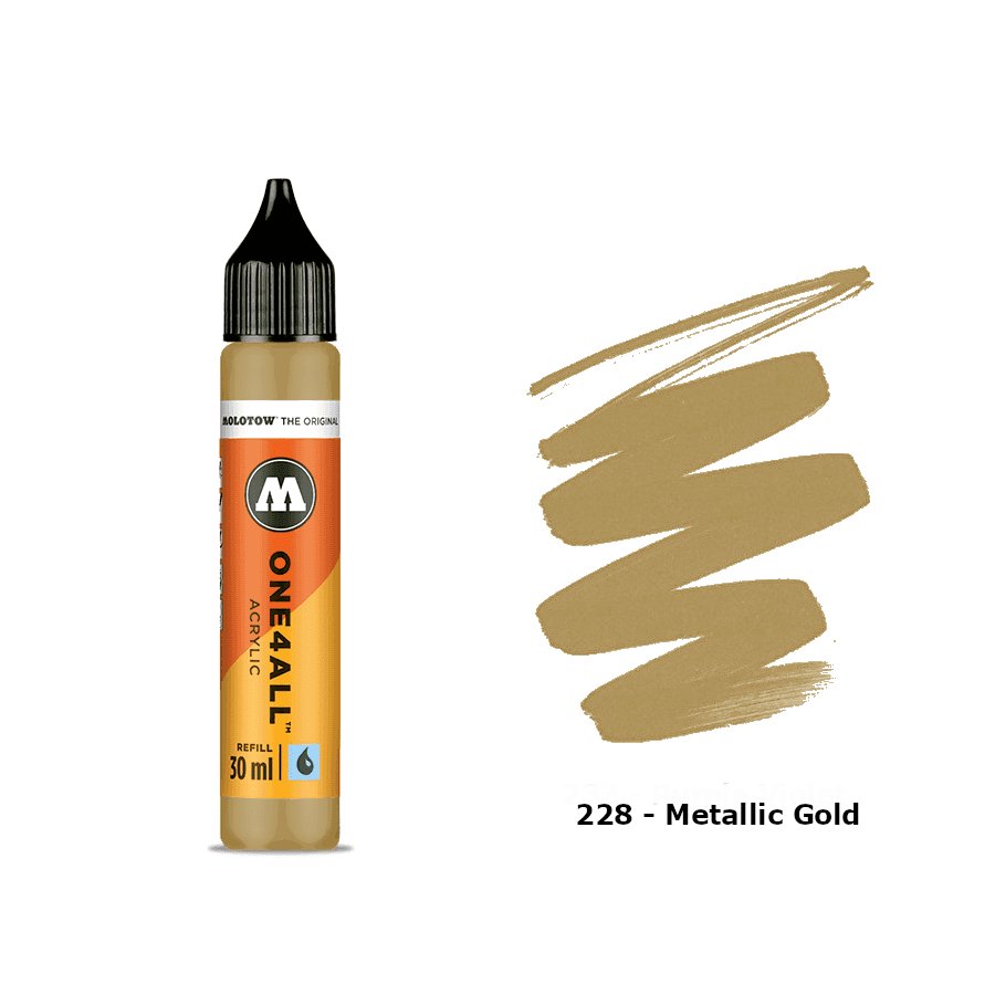 One4All Akrilik Refill 30ml N:228 Metallic Gold